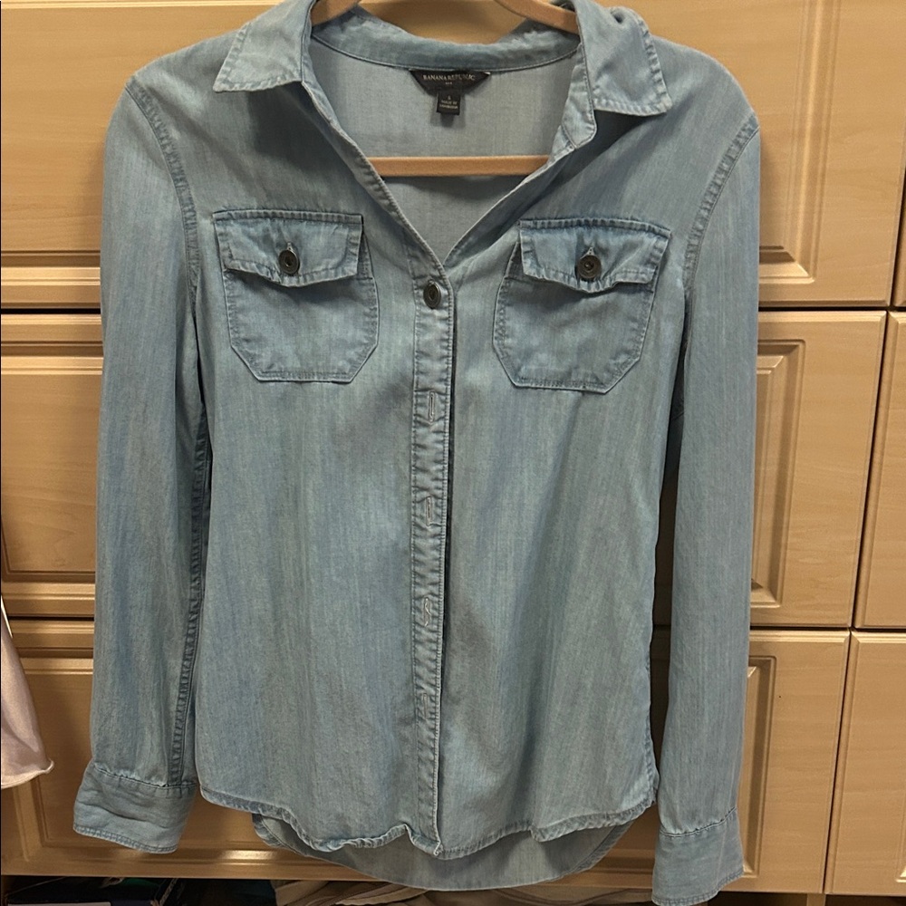Banana Republic Light Blue Denim Shirt